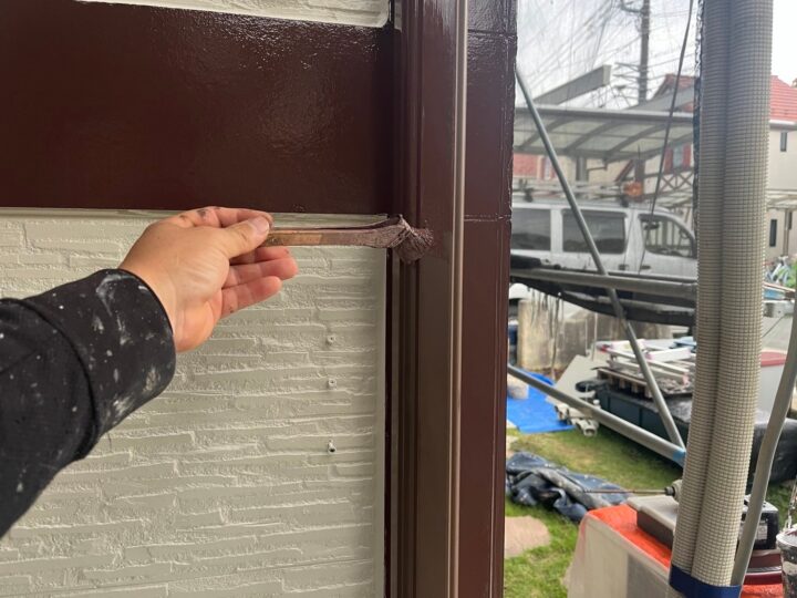 雨樋塗装１回目