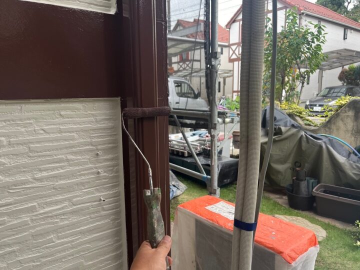 雨樋塗装２回目
