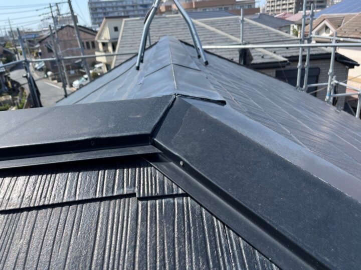 屋根板金釘打ち補修施工後