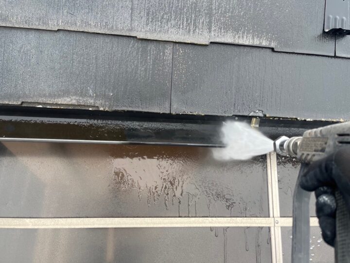 雨樋内部高圧洗浄工事