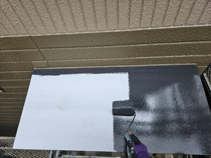 霧除け中塗り工事