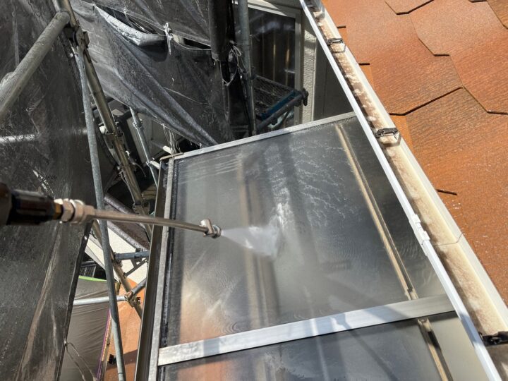 ベランダテラス高圧洗浄工事