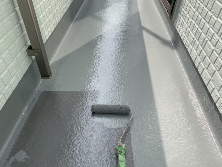 ベランダ床上塗り工事