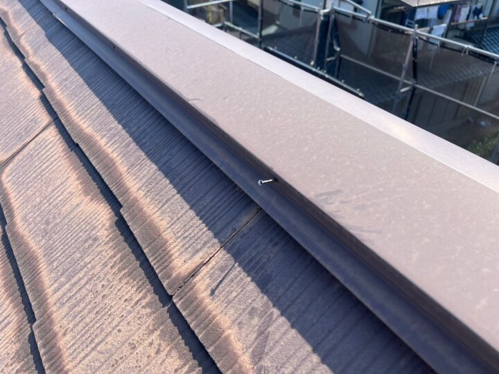 屋根板金釘打ち施工前