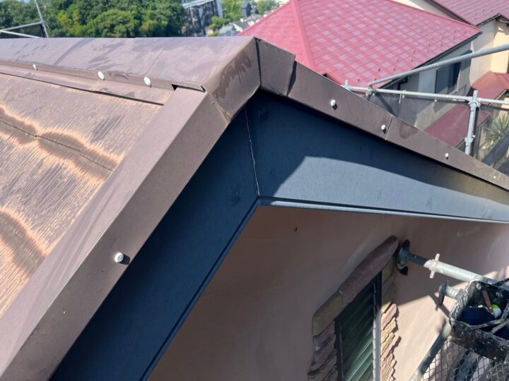 ケラバ板金シーリング工事完了全景