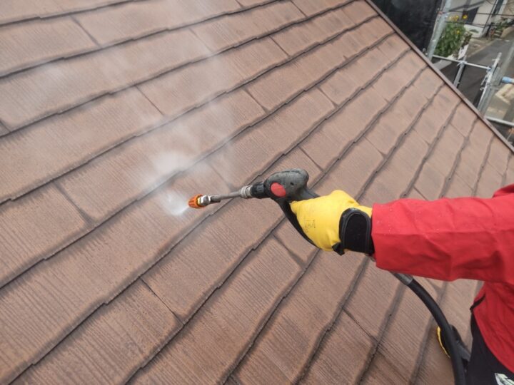 屋根高圧洗浄工事