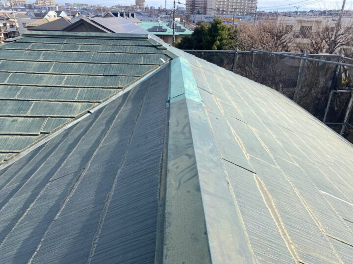 棟板金交換施工前