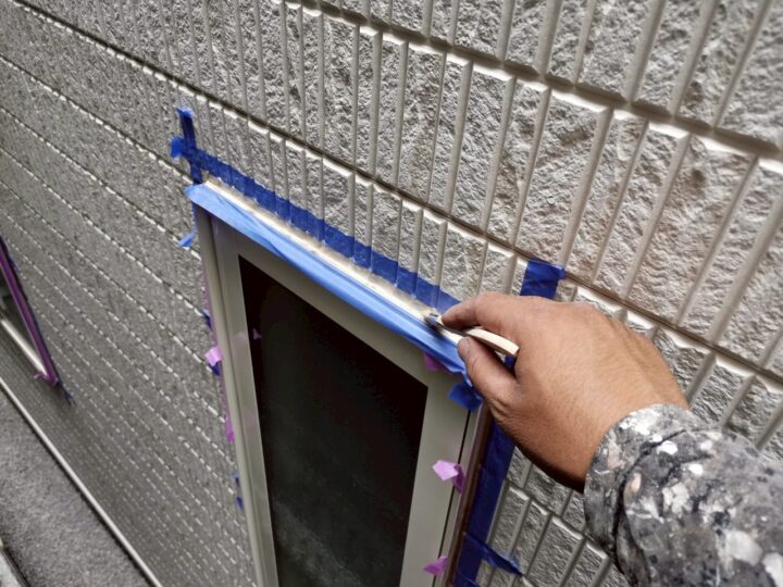 開口部回りシ－リング専用プライマ－塗布