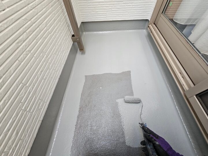 ベランダ床上塗り工事
