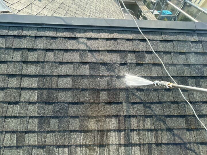 屋根低圧洗浄工事