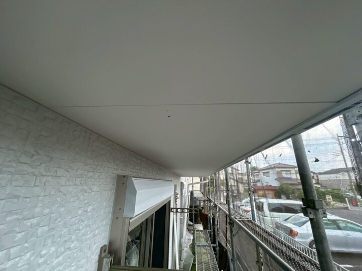 軒天ビス打ち補修施工後