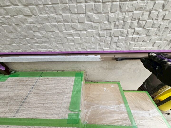 水切り中塗り工事