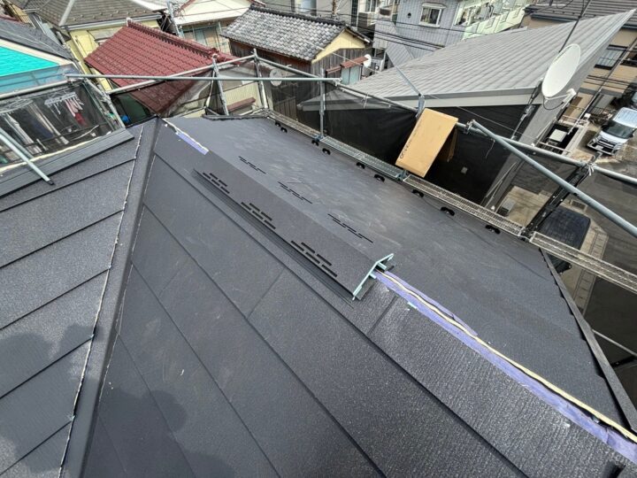 換気棟取り付け工事