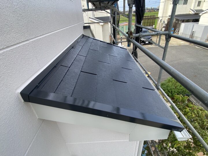 下屋根完了全景