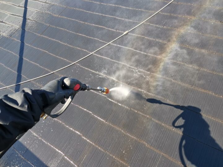 屋根高圧洗浄工事