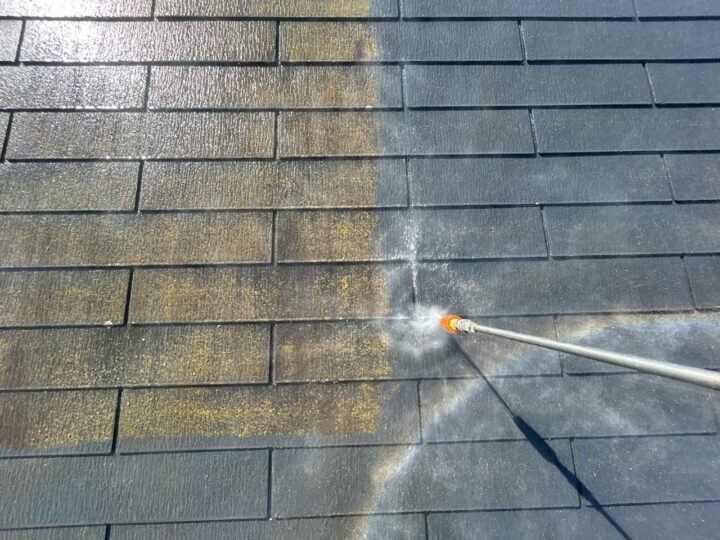 屋根高圧洗浄工事