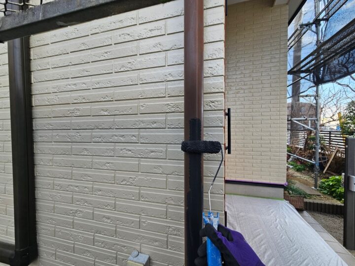 雨樋塗装１回目