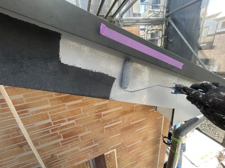 破風板下塗り工事