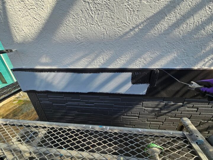 装飾帯中塗り工事