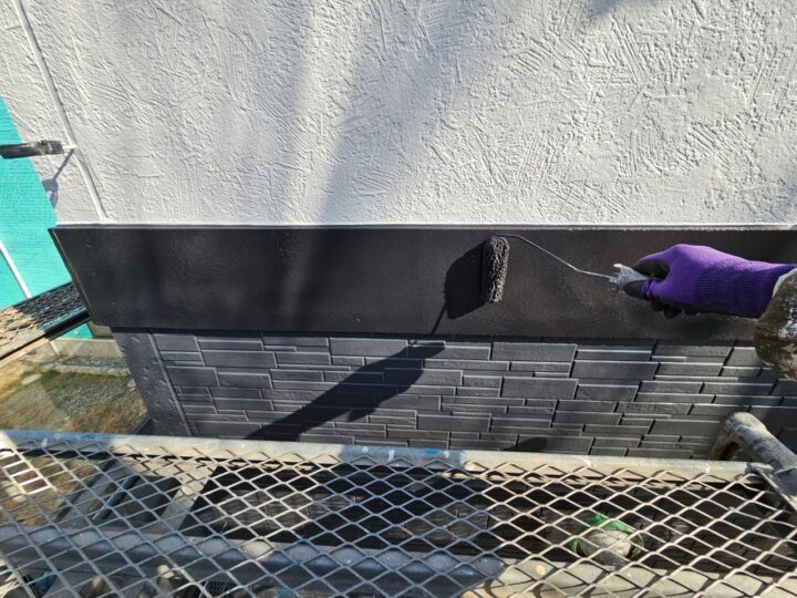 装飾帯上塗り工事