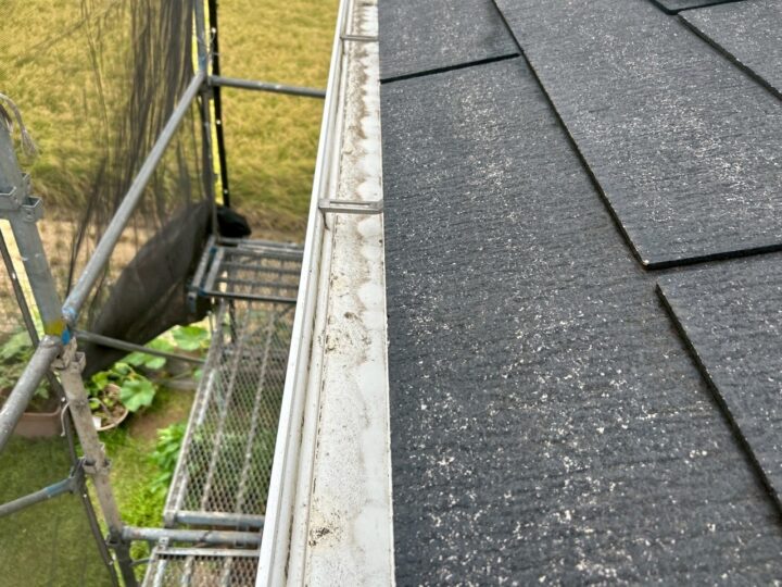 雨樋内部高圧洗浄完了全景