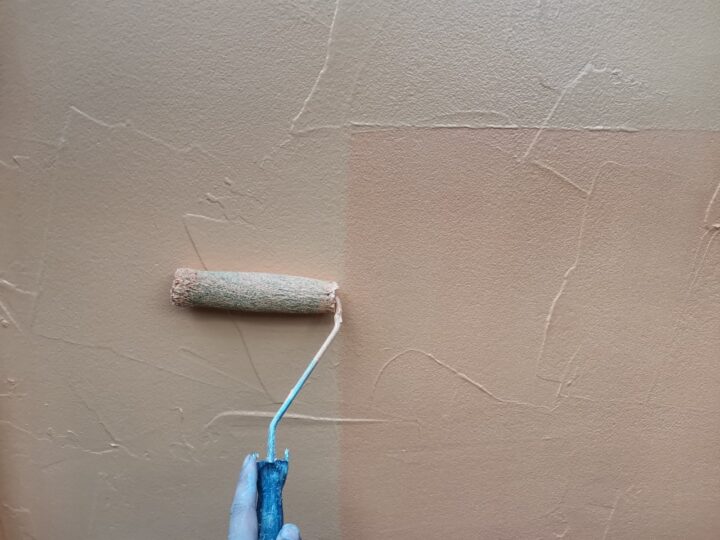 2階外壁上塗り工事