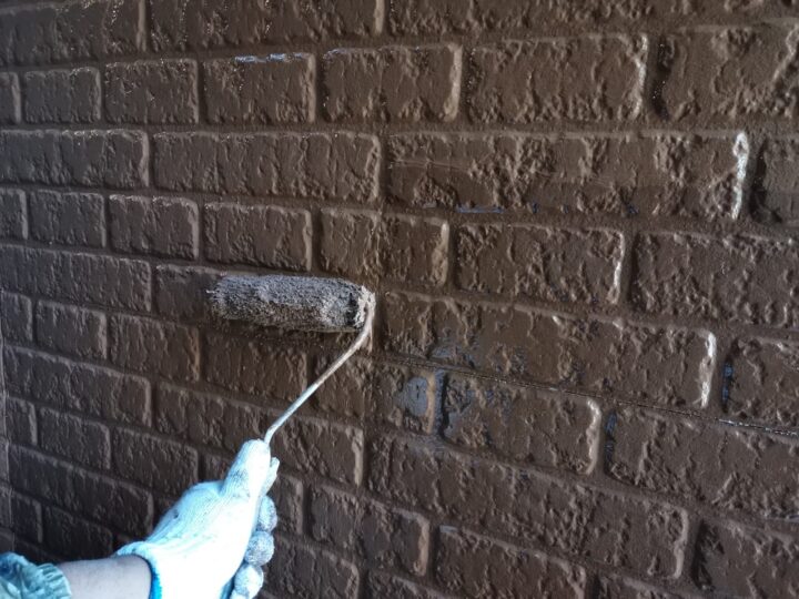 1階外壁上塗り工事