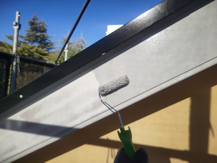 破風板下塗り工事