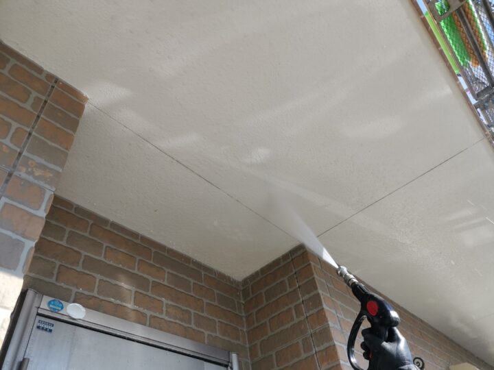 軒天高圧洗浄工事