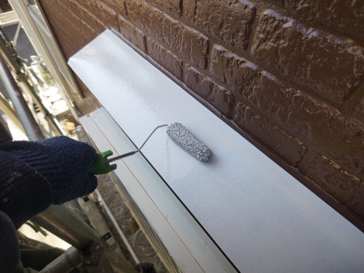 霧除け中塗り工事