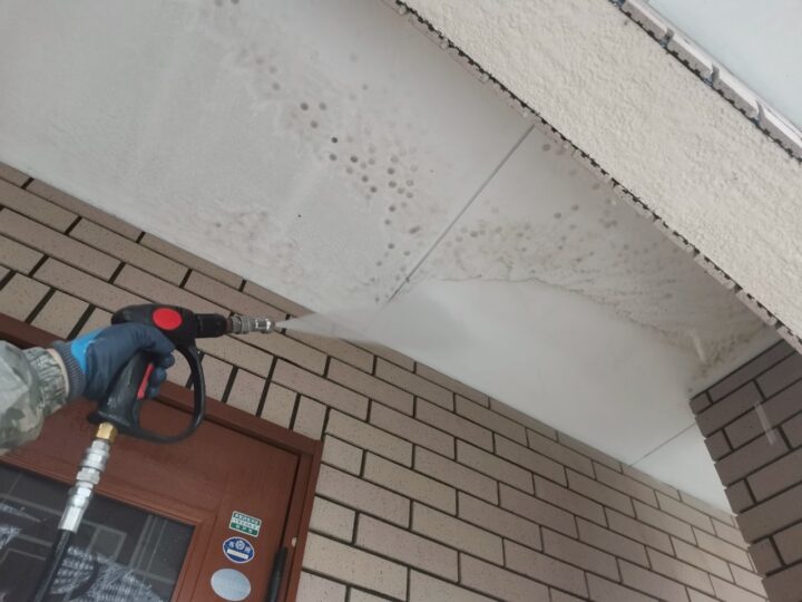 軒天高圧洗浄工事