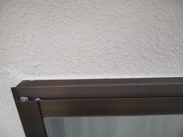 開口部ひび割れ補修施工後