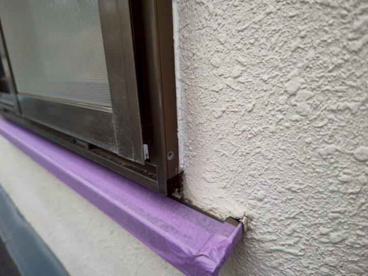 開口部ひび割れ補修施工後