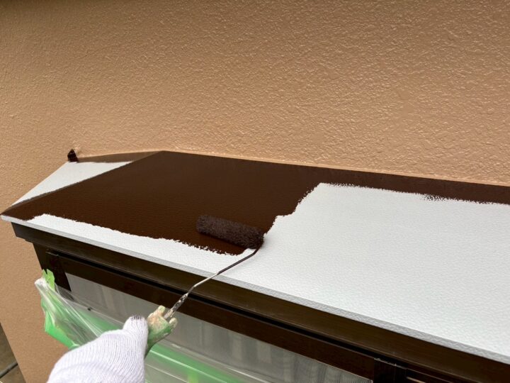 霧除け中塗り工事