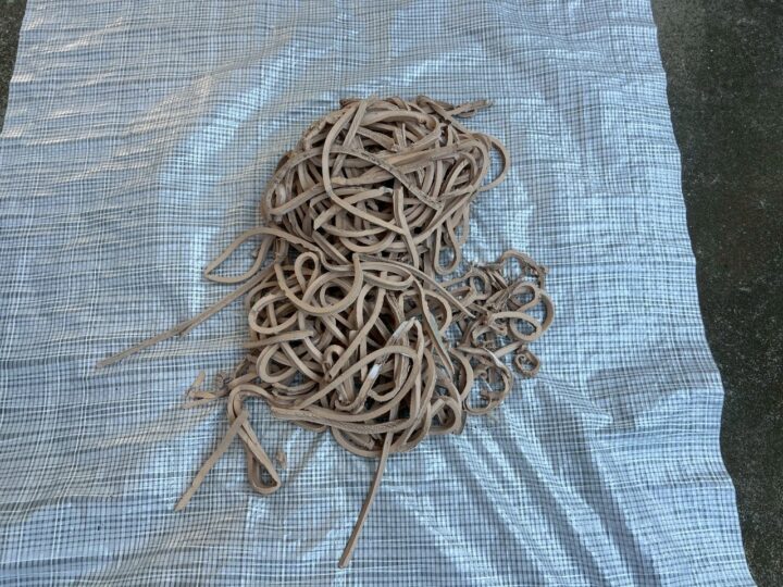 外壁板間シーリング撤去完了全景