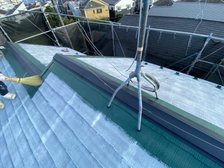 新規棟板金取り付け工事