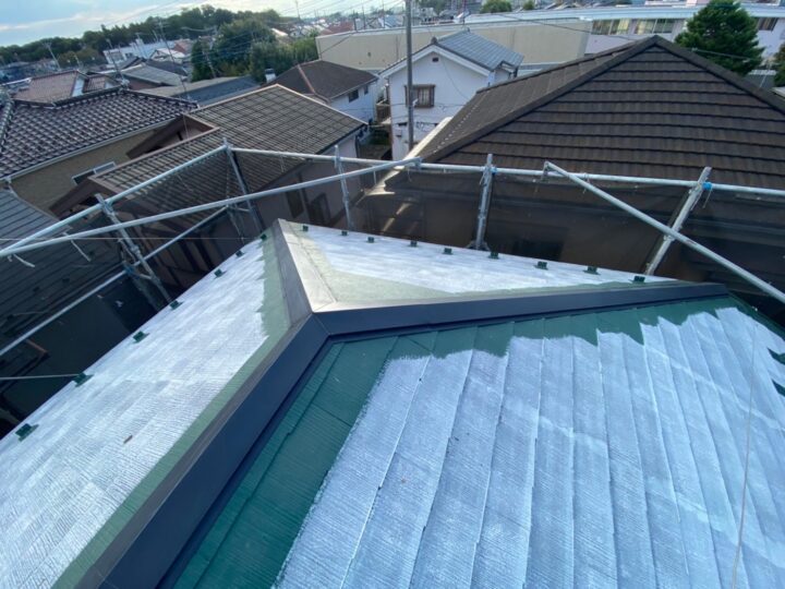 新規棟板金取り付け工事