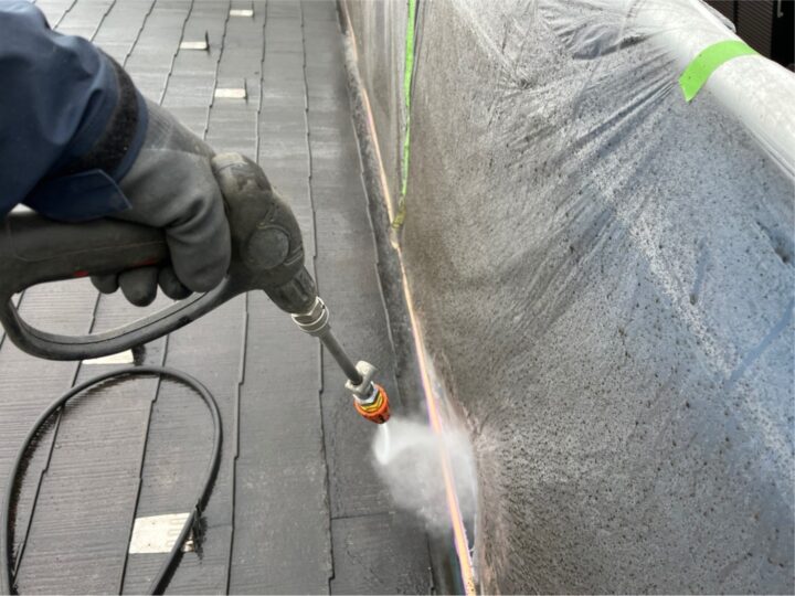 雨樋内部高圧洗浄工事