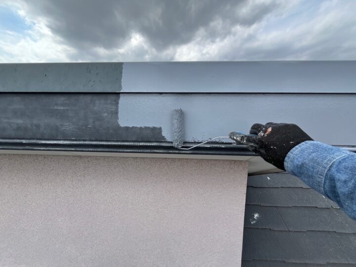 破風板下塗り工事