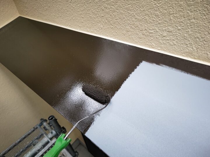 霧除け中塗り工事