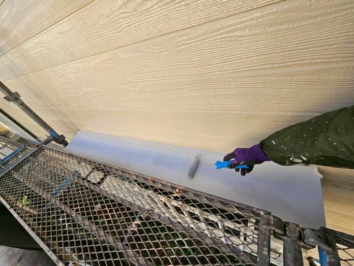 霧除け中塗り工事