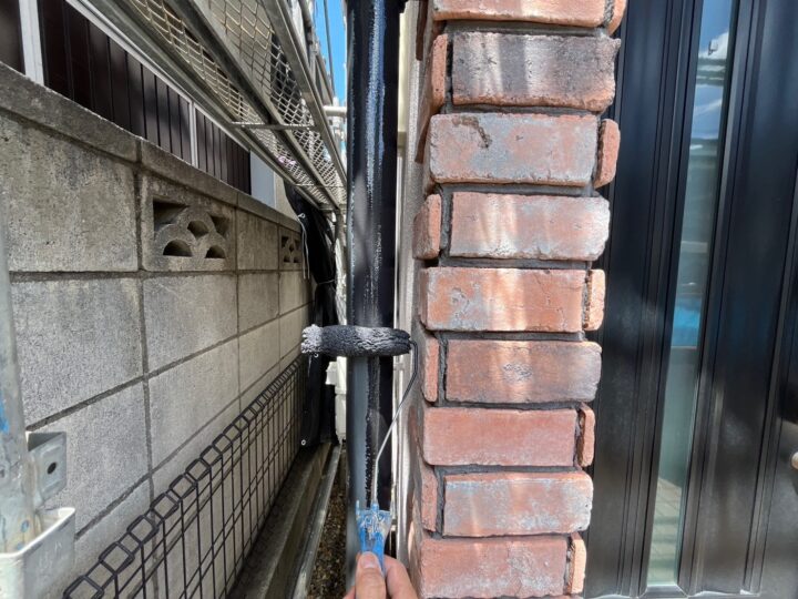 雨樋塗装１回目