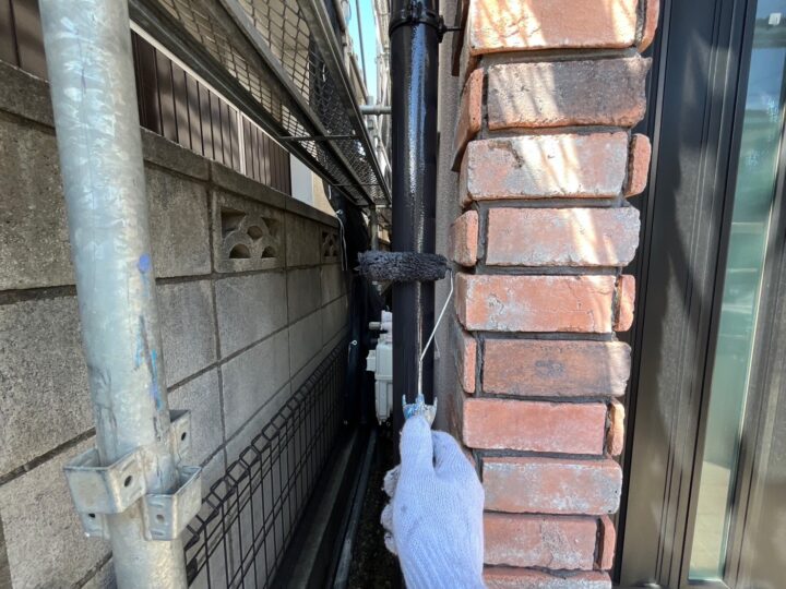 雨樋塗装２回目