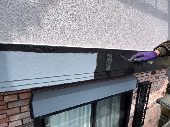 装飾帯中塗り工事