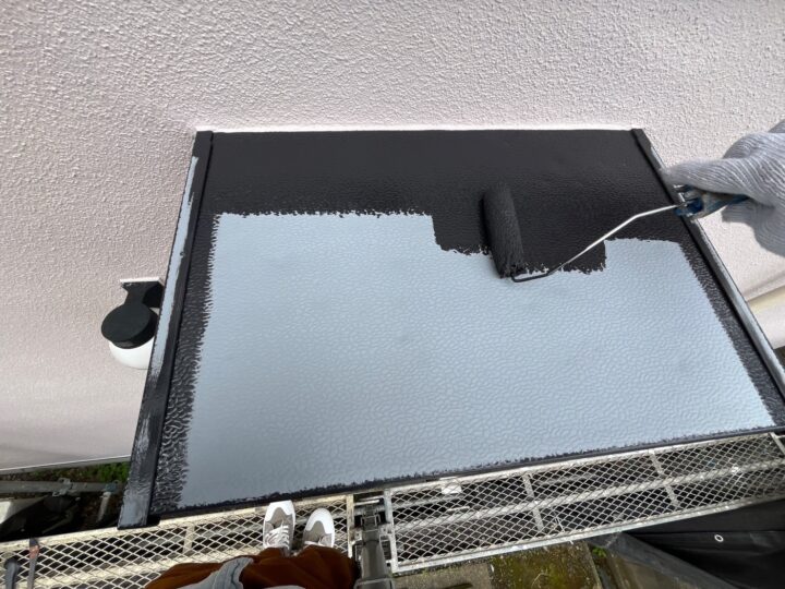 霧除け中塗り工事