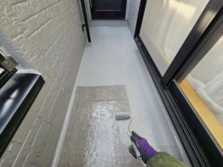 ベランダ床上塗り工事