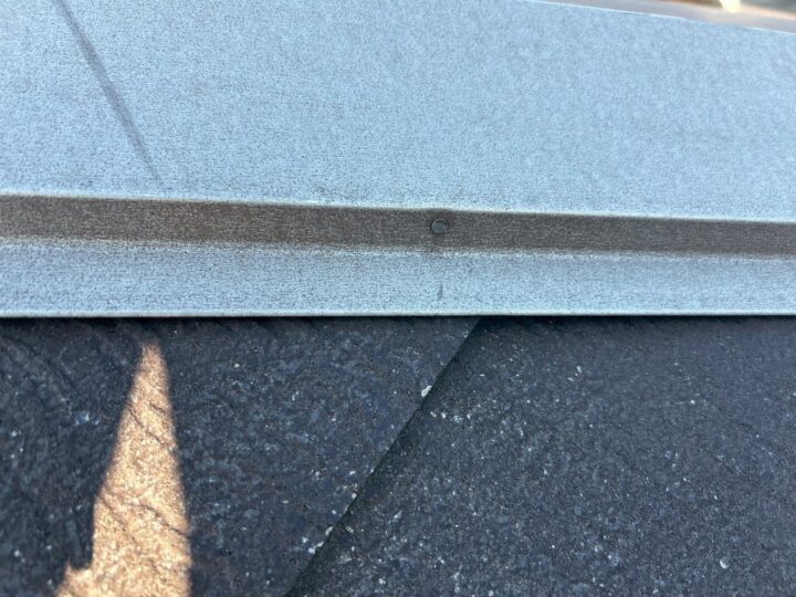 屋根板金釘打ち補修施工後