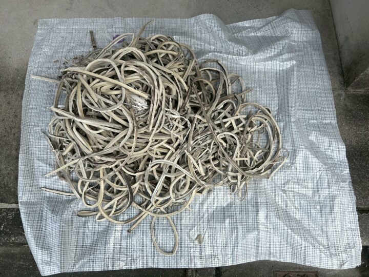 外壁板間シーリング撤去完了全景