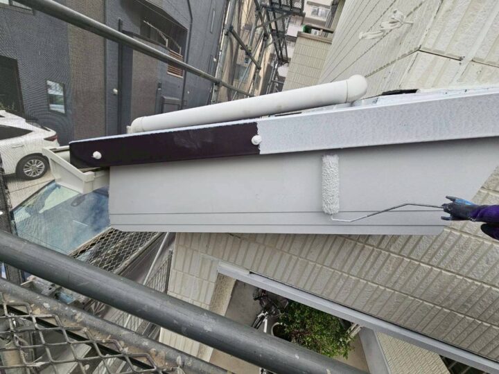 破風板下塗り工事