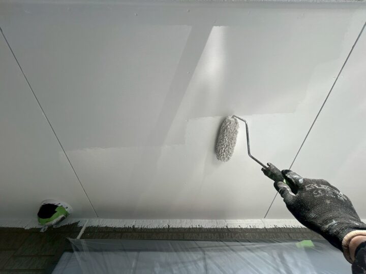 軒天塗装２回目